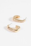 Aros strass dorado