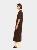 Vestido Midi De Punto marron