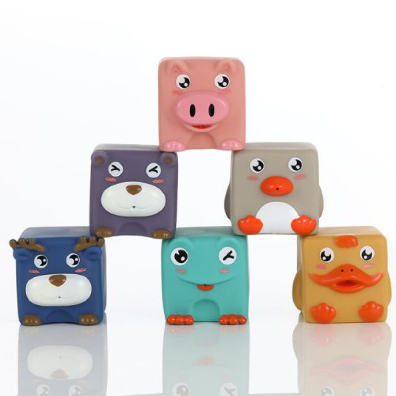 Set 6 bloques animales silicona Set 6 Bloques Animales Silicona