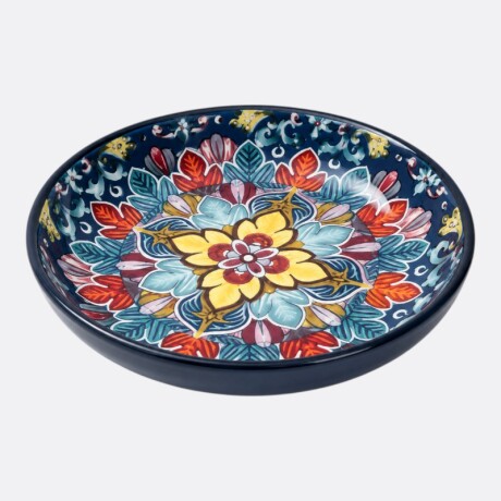 Plato Mosaico Varios Diseños Azul