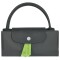 Longchamp -Cartera Longchamp plegable de nylon con cierre y asa corta, Le pliage green S Gris