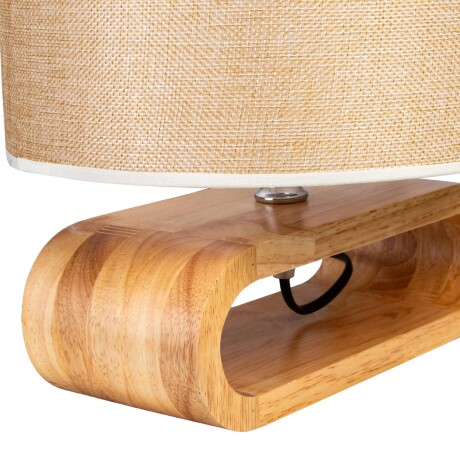 LÁMPARA DE MESA A410 NATURAL/BEIGE MADERA Y POLIESTER A410
