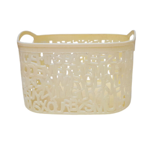 OUTLET Canasto organizador con letras 27*19*15 cm Outlet Canasto Organizador Con Letras 27*19*15 Cm