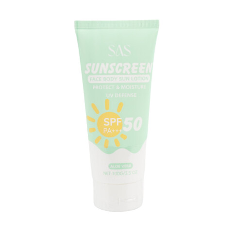 SAS Protector solar SPF 50+ con extracto de aloe vera. Unica