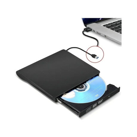 Grabadora Lectora Externa USB 3.0 Universal CD-DVD Negro Grabadora Lectora Externa USB 3.0 Universal CD-DVD Negro