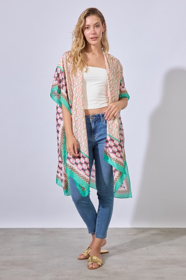 Kimono Printed MULTI/VERDE