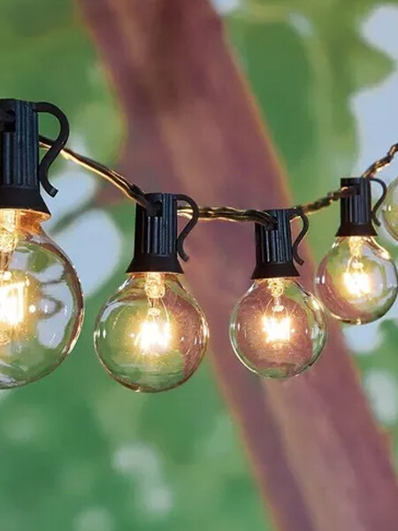 GUIA DE LUCES DECORATIVA PLATEADO