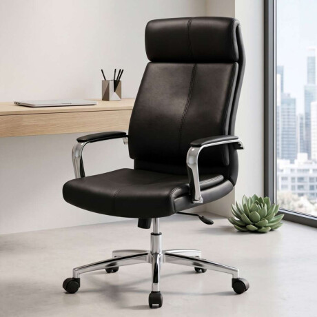 Silla de oficina Cromada Mariposa Vortex Negro