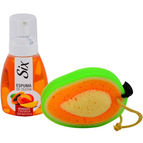 Pack Six Espuma + Esponja – Mango y Papaya Pack Six Espuma + Esponja – Mango y Papaya