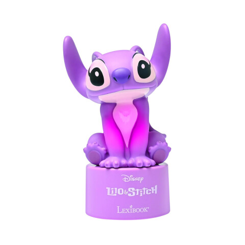 Veladora 3D con Luz LED y Parlante Lexibook 13 cm Stitch Rosa