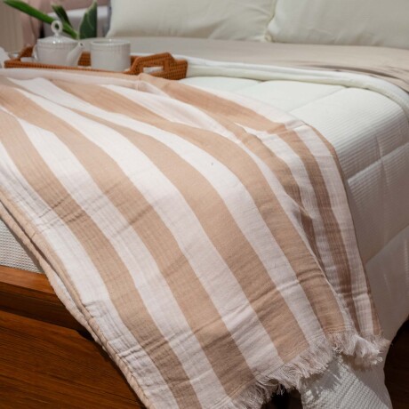 THROW LINO-Y-ALGODON NATURAL-BEIGE RAFINA BEIGE