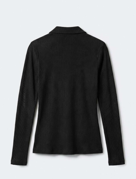 CAMISETA CON CUELLO - NEGRO NEGRO