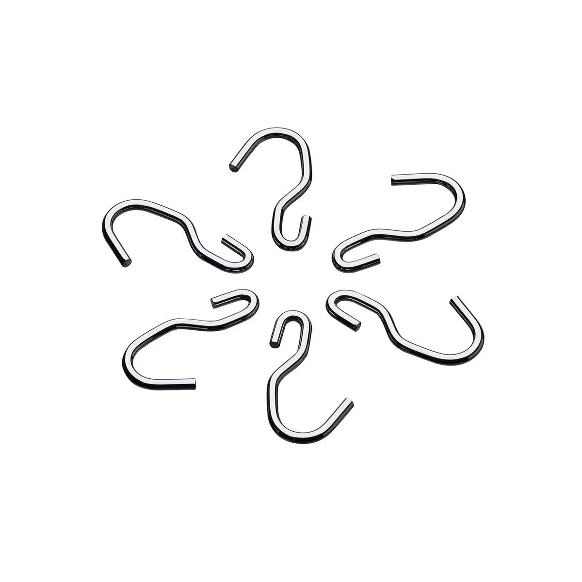 Conjunto Con 6 Ganchos Para Barra Piatina 