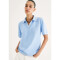 CAMISA POLO MM FEM AZUL CLARO