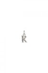 CHARM DE ALEACION DE METALES BAÑADO EN PLATA DE LEY CON FORMA DE LETRA K CON ARGOLLA Charm