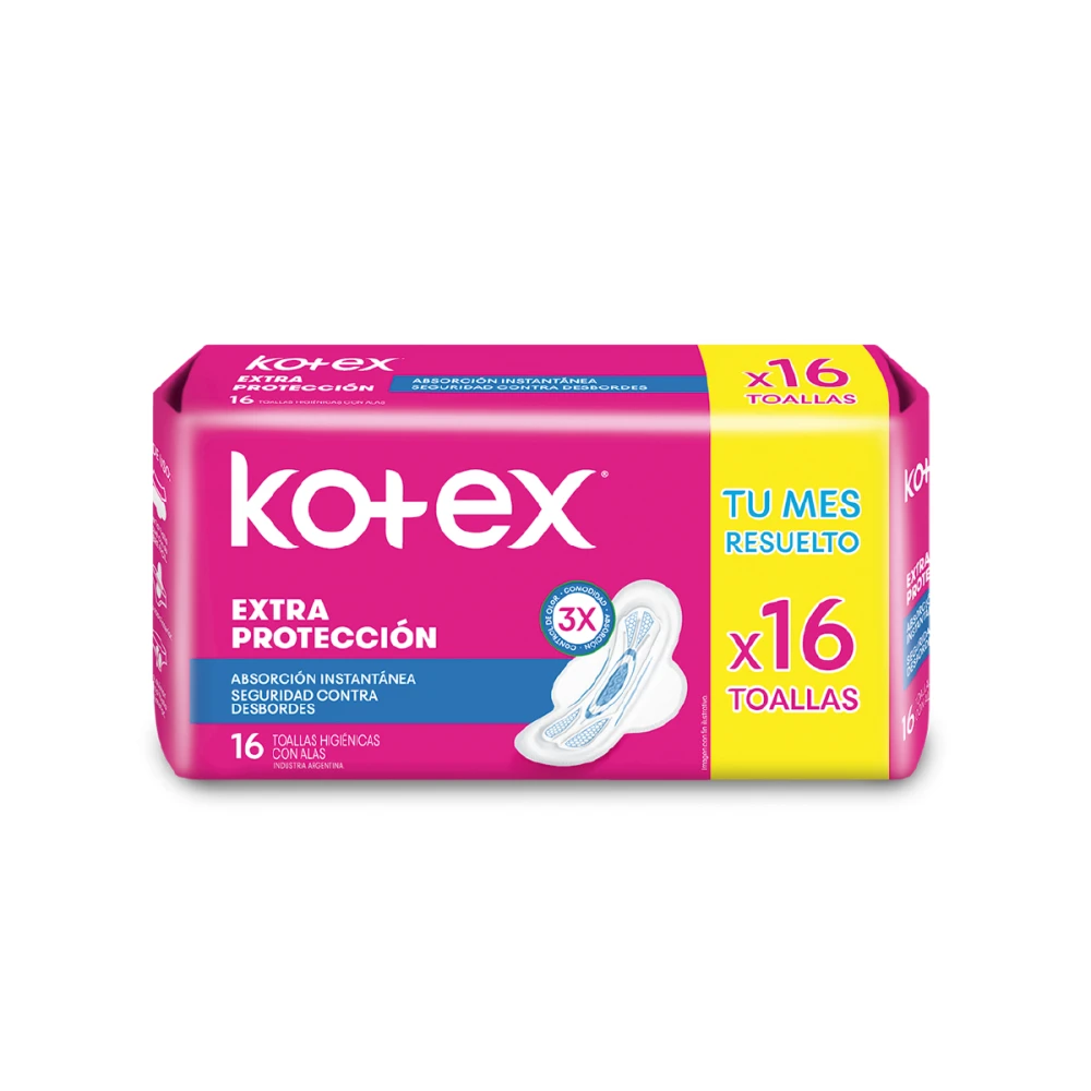 KOTEX TOALLA FEMENINA NORMAL C/ALAS PAQ.