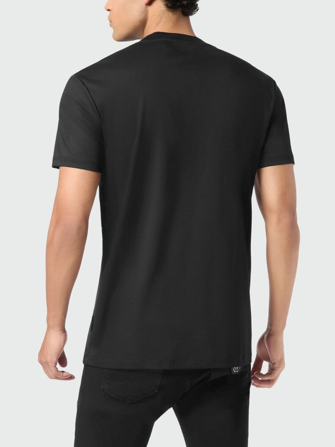 PHILIPP PLEIN - Camiseta de cuello redondo Hexagonal Negro