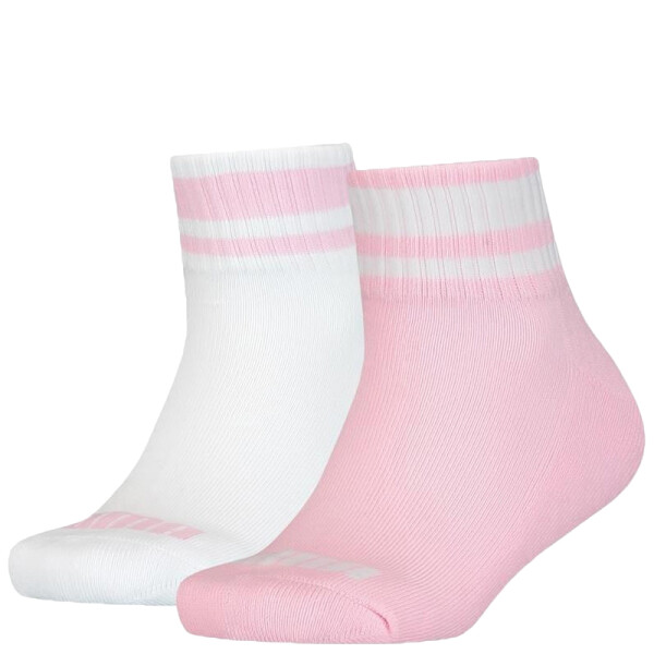 Medias Infantiles Puma x2 Kids Clyde Quarter Rosa - Blanco