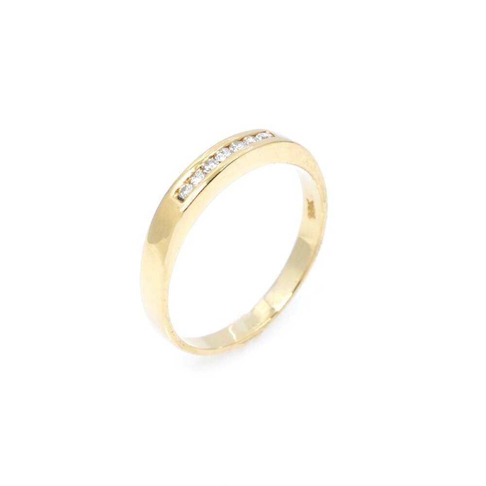 Anillo en oro 18k y 7 brillantes Anillo en oro 18k y 7 brillantes