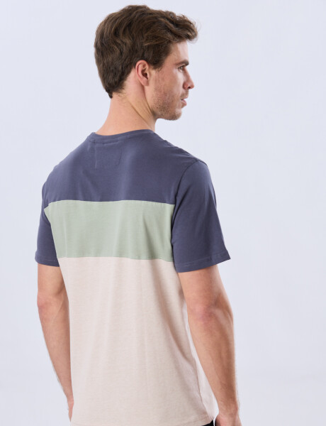 REMERA RAYADA DE ALGODÓN Beige