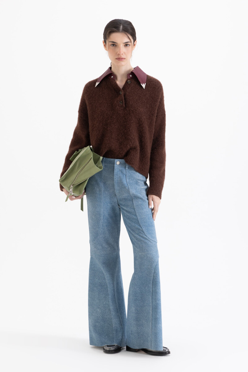 PANTALON MIX Celeste