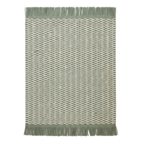 INDIVIDUAL RECT VERDE COMB C/FLECOS 30X45CM Unica
