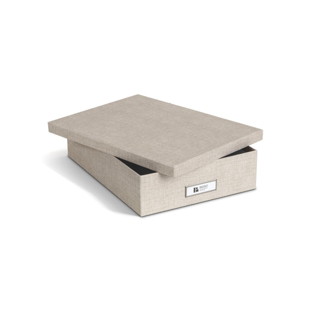 CAJA ORG C/TAPA PAPEL NATURAL-BEIGE OSKAR