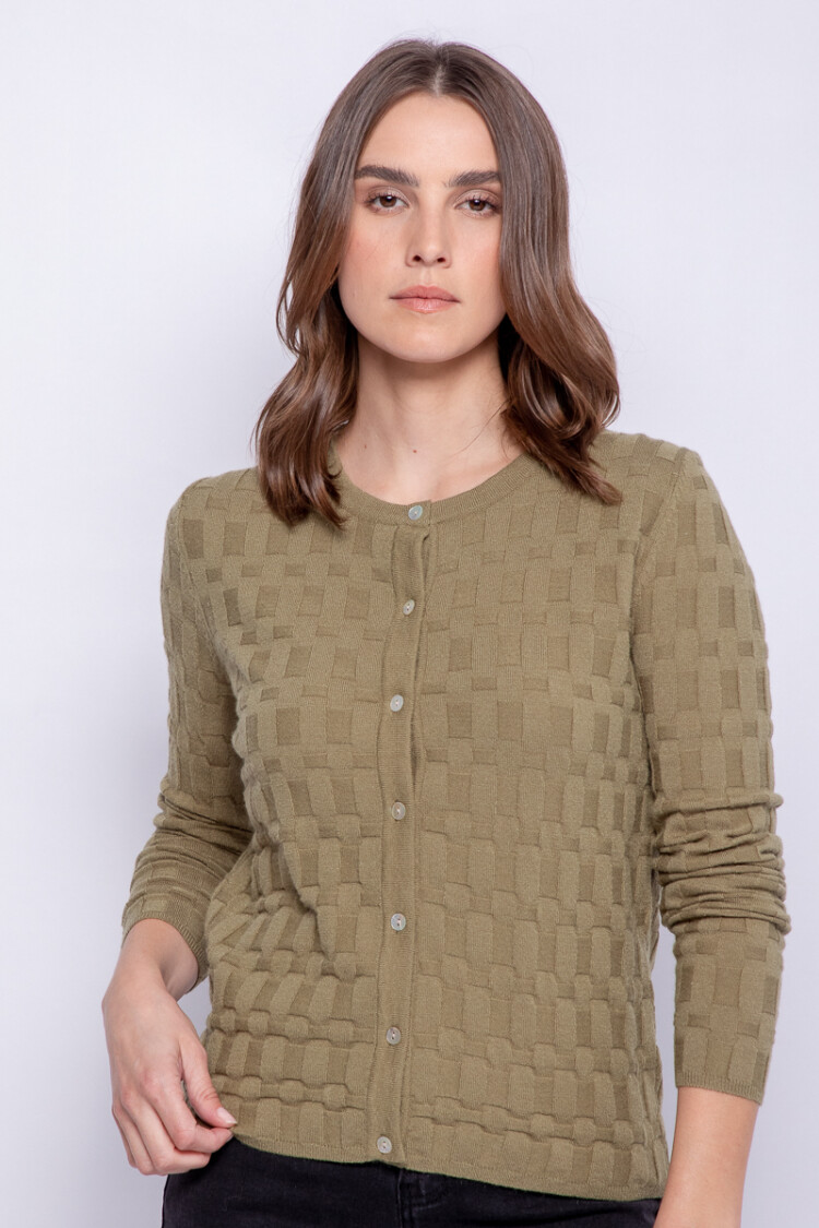 CARDIGAN ABEL Verde Seco