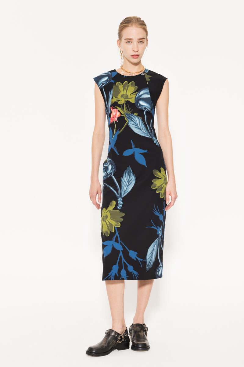 VESTIDO FLORA Negro