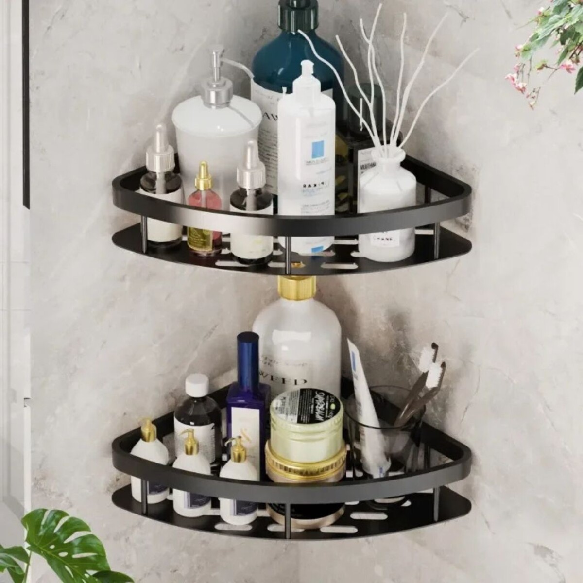Estante Esquinero Baño Ducha Adhesivo Organizador Repisa X2 
