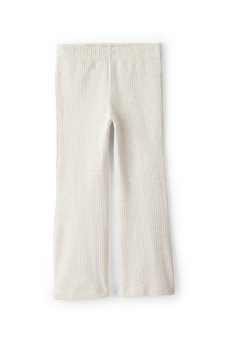 Set dos piezas de algodón, pantalón acanalado y buzo, crema Sin color