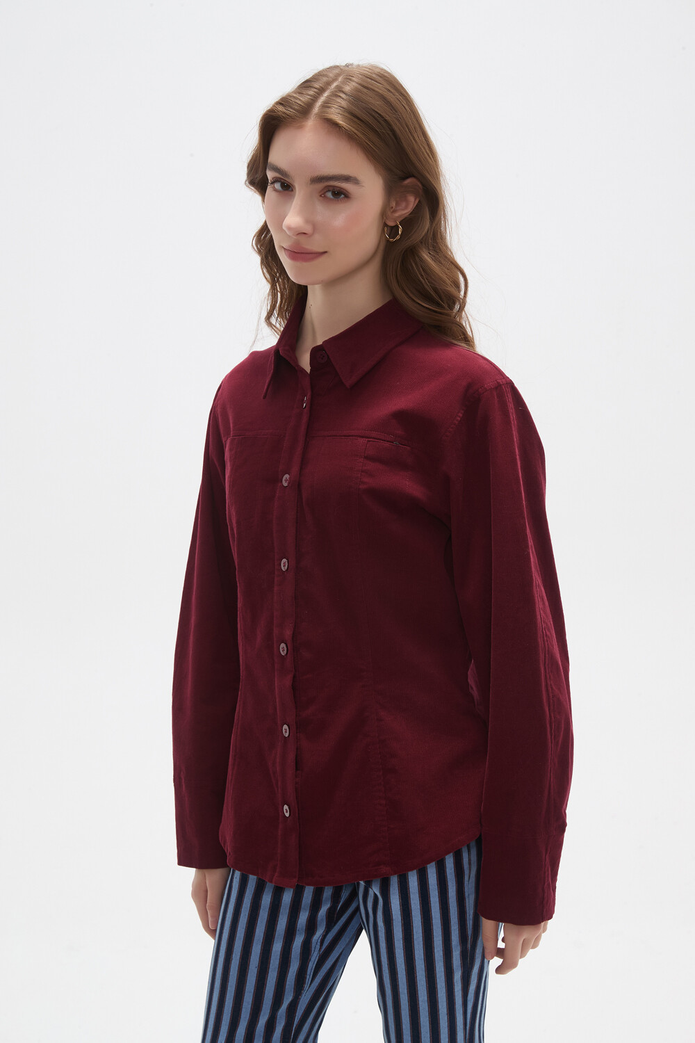 Camisa Ravika Bordeaux
