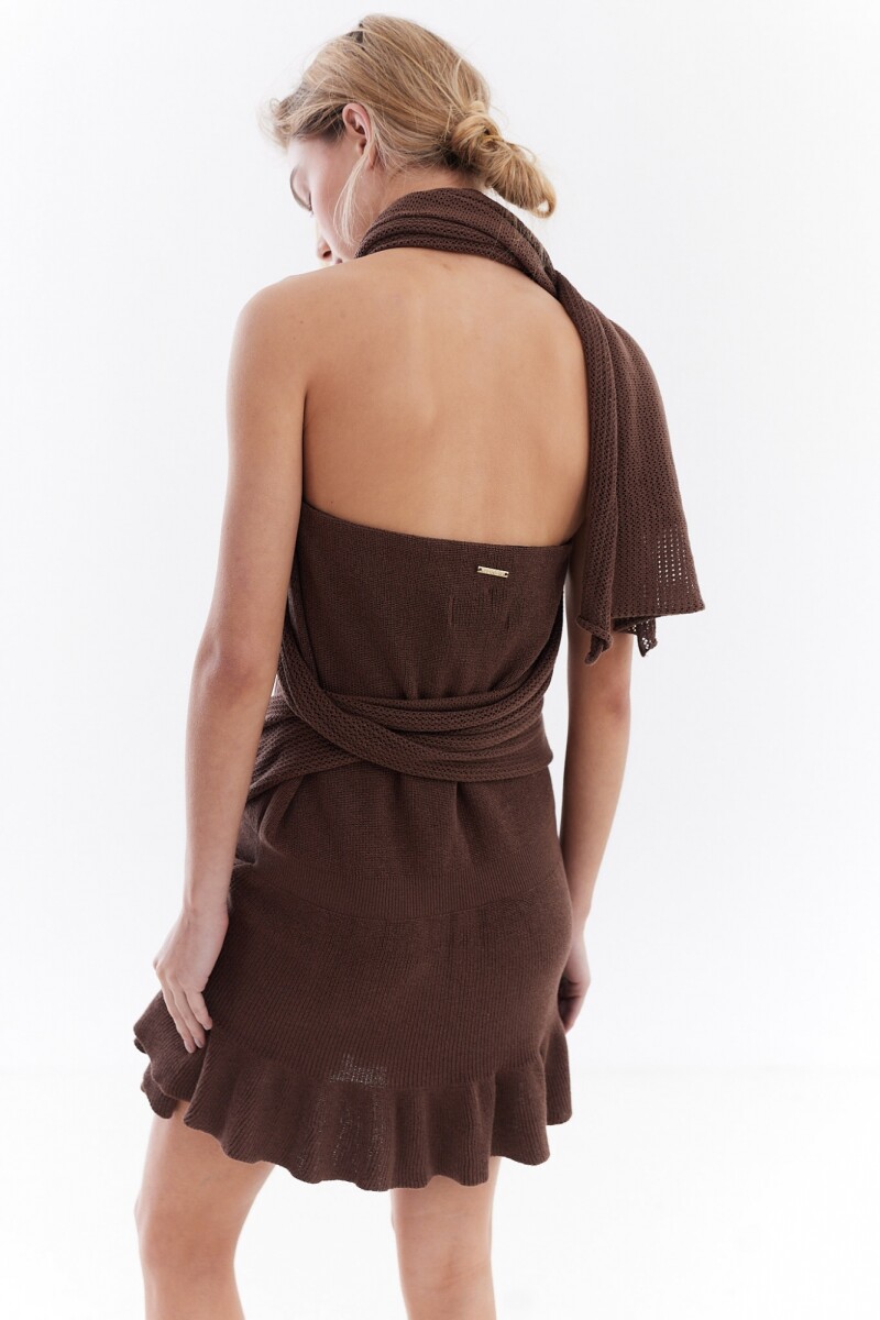 Vestido Calypso Marrón