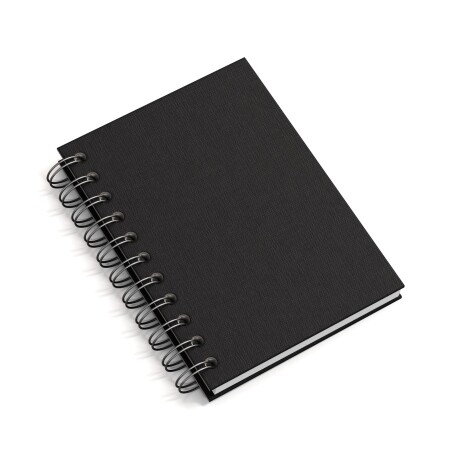 LIBRETA A6 TAPA DURA PAPEL NEGRO