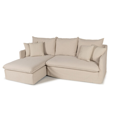 Rinconera Snow con Funda - Tela Rústica - 4 cuerpos - Cheise Izquierdo TD5263-1636 (Capuccino)