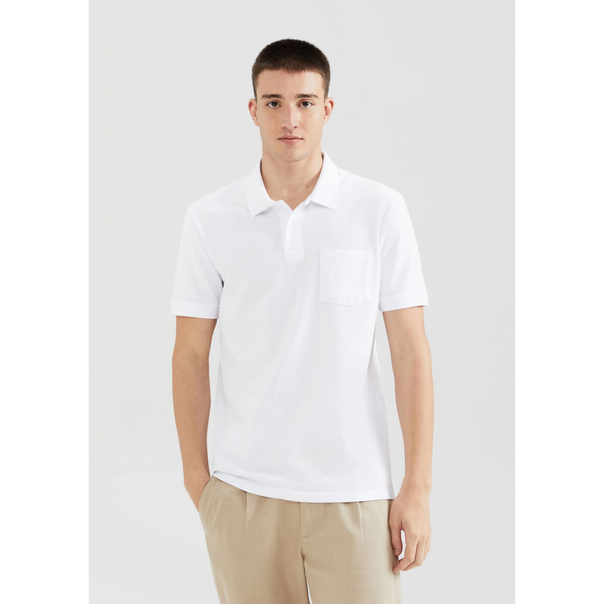 CAMISA POLO MM MASC - BRANCO 