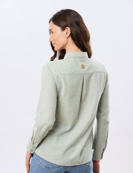 CAMISA LISA DE LINO Menta