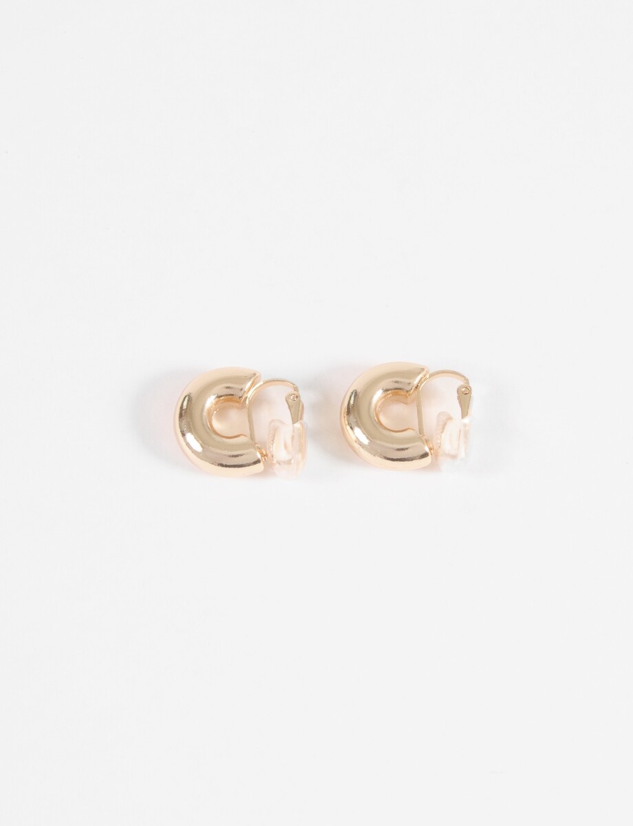 Aros clip bold - dorado 