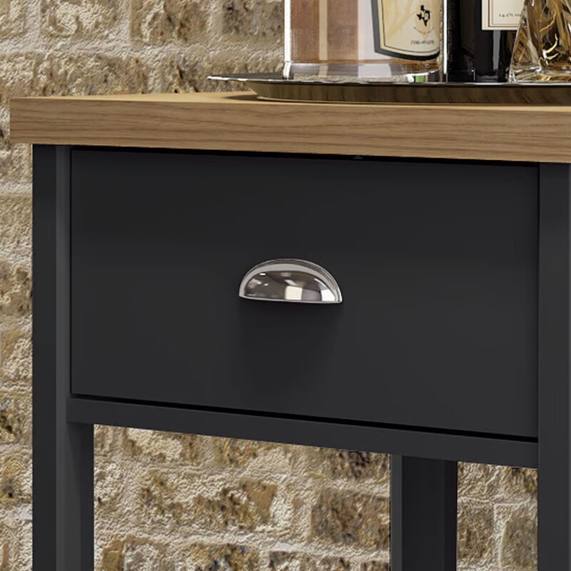 Mesa de Cocina Móvil Multiuso Just Home Collection Denver con 2 Cajones y 2 Estantes Mesa de Cocina Móvil Multiuso Just Home Collection Denver con 2 Cajones y 2 Estantes