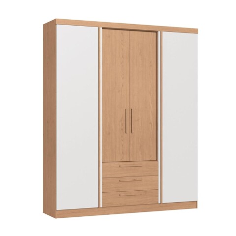 Ropero Placard Bravo New 4 Puertas 3 Cajones Angelin/Blanco Ropero Placard Bravo New 4 Puertas 3 Cajones Angelin/Blanco