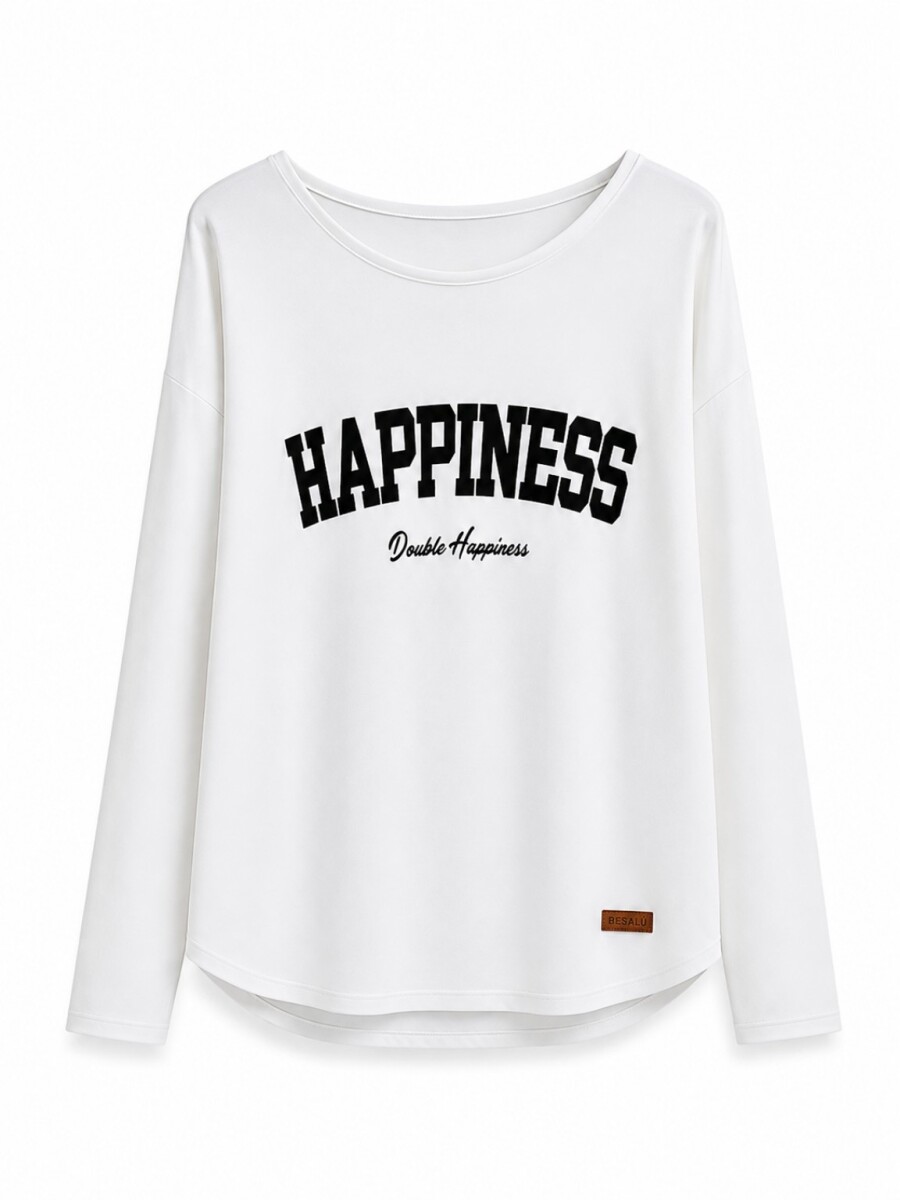 Remera Happiness - Blanco 