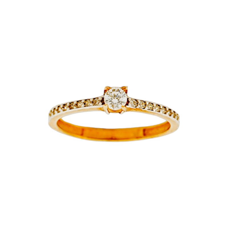 Anillo-Oro bajo-Piedras circonias-AN8028 conpiedra