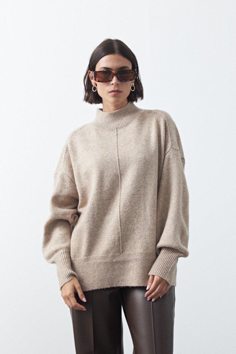 POLERA ISLAND Beige Melange