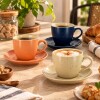 Taza de te con plato 200 ml colores surtidos Taza de te con plato 200 ml colores surtidos