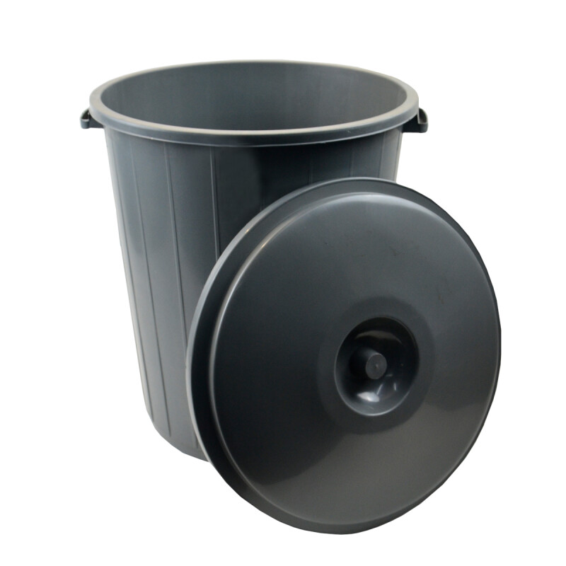Tarro de residuos 50 lts con tapa GRIS OSCURO
