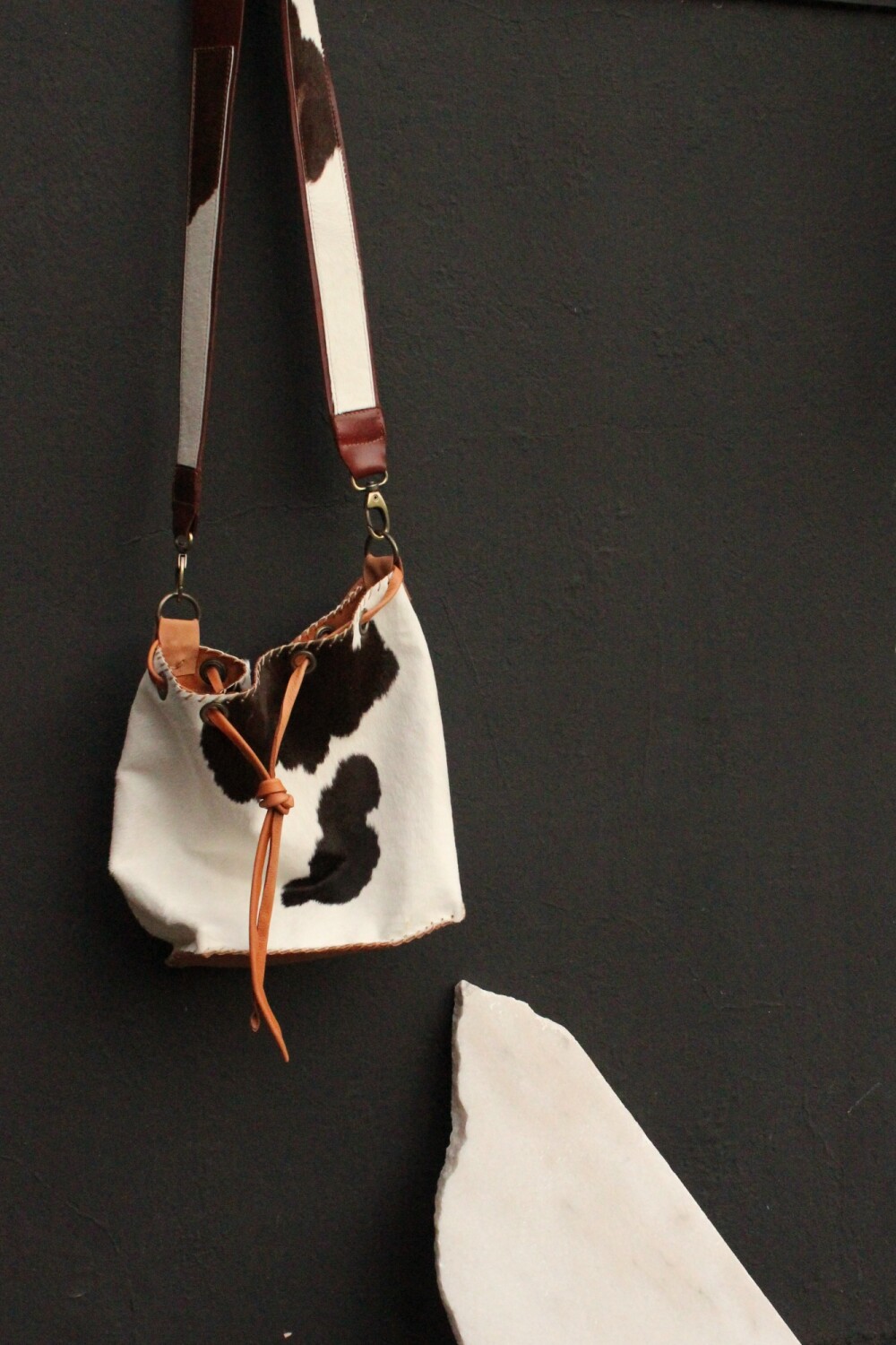 Pituka Bag Black white cowhide