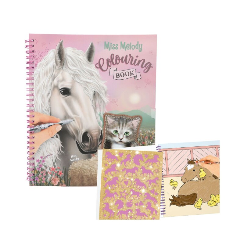 Libro para colorear con lentejuelas - Miss Melody Libro para colorear con lentejuelas - Miss Melody