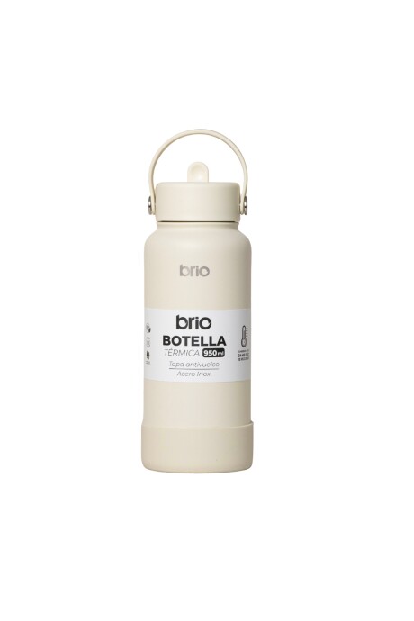 Botella Térmica brio 950ml Acero Inoxidable Crema