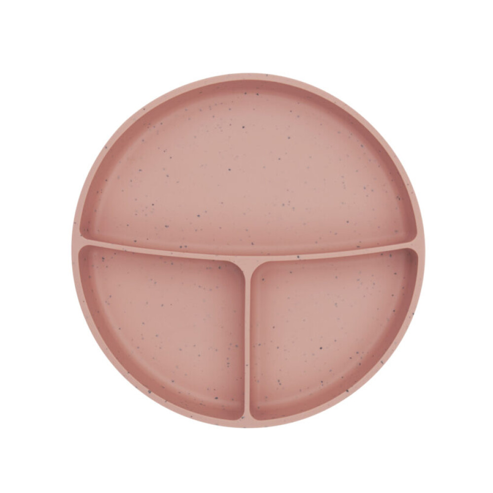 Plato con divisiones y ventosa Kikkaboo Rosa