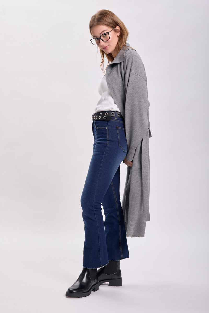 Cardigan punto Gris